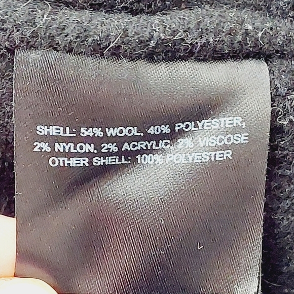 Tahari Marla Open Front Wool Coat Shawl Collar Black Comfy Winter Jacket Z27 - Picture 6 of 8